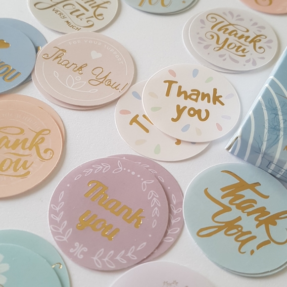 46 pcs Multicolored Thank You Stickers 1.38" in - Picture 7 of 13